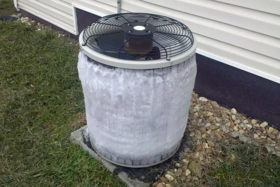 frozen AC unit